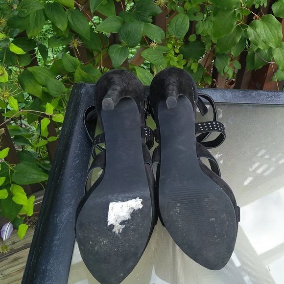 Strappy Black Heels - Picture 2 of 7